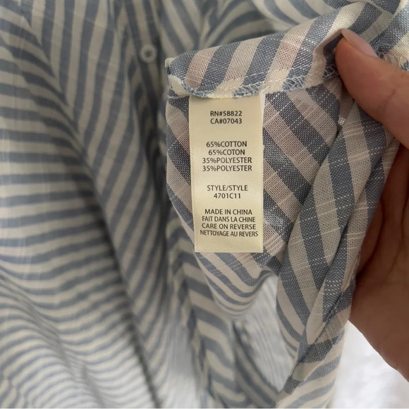 Max Studio Women's Yarn Dye cotton Skirt with Buttons - Picture 8 of 11